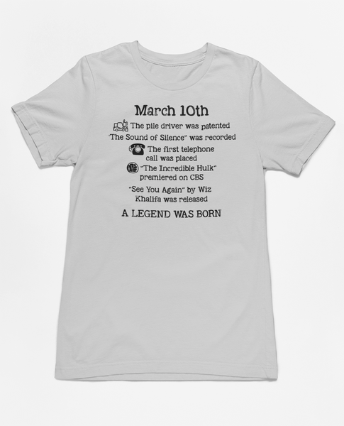 Birthday March 10th Tee