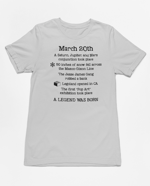 Birthday March 20th Tee