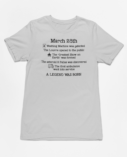 March 28th Birthday Tee