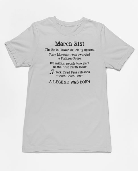 March 31st Birthday Tee
