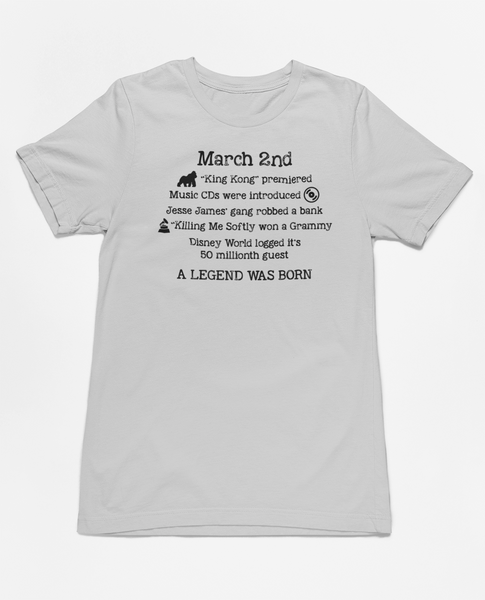 Birthday March 2nd Tee
